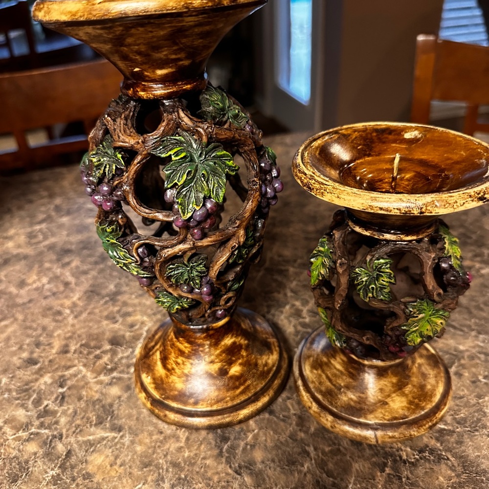 Grape candle holders, see pictures for measurements. - Picture 2 of 7